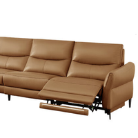  顾家家居 KUKA  90.DK.6160B 电动功能皮沙发 三人位左电动 落日橙