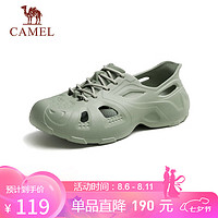 骆驼（CAMEL）男士坦克洞洞凉拖鞋时尚厚底凉鞋 G13M810102 橄榄绿 44 