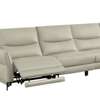  顾家家居 KUKA  90.DK.6160B 电动功能皮沙发 三人位右电动 柔空白