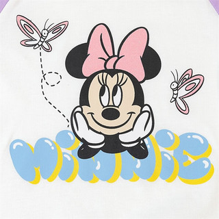 迪士尼宝宝（Disney Baby）童装女童T恤甜美米妮长袖T恤纯棉亲肤 糖果紫 5岁/身高120cm