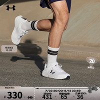 安德玛(UNDERARMOUR)Charged Assert 10男子运动跑步鞋跑鞋3026175 白色104 44.5