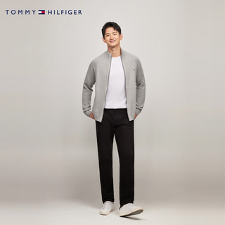 TOMMY HILFIGER【立领开衫】24秋冬男装纯棉简约拉链针织外套78J9322 灰色P8F XL