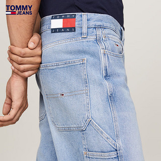 TOMMY JEANS24早秋男街头复古多口袋低腰宽松直筒牛仔裤DM0DM20201 牛仔蓝1AB 31