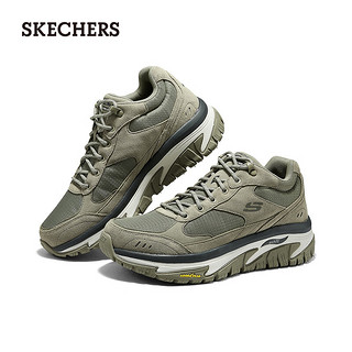 斯凯奇（Skechers）男士户外登山鞋舒适休闲复古配色237334C 棕褐色/TAN 41.5