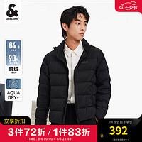 杰克·琼斯（JACK&JONES）冬季男装潮流宽松鹅绒防泼水外套时尚舒适百搭轻薄羽绒服男士 黑色-E40 180/100A/L