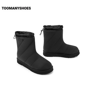 TOOMANYSHOES 靴子秋冬新款月球漫步时髦短靴温暖加绒银色雪地靴女