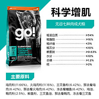 petcurean go！ GO狗粮七种肉无谷高肉多肉源成犬进口强健肌肉营养健体呵护关节