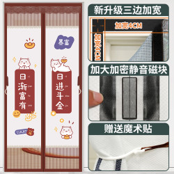 江南秀色 防蚊门帘2024新款夏季家用卧室隔断防隐私通风磁性免打孔纱门纱帘