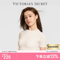 维多利亚的秘密 杨幂同款 维密全新云感超柔短袖紧身T恤紧身衣女舒适百搭 68H0米白-短款 11249353 XS