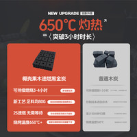 阿丢烧烤碳椰壳果木速燃炭无烟家用户外炭烤炉炭