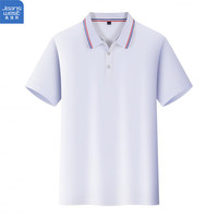 真维斯（Jeanswest）短袖POLO衫夏季纯色绣标上衣服polo衬衫 白色698 L（100-110斤）