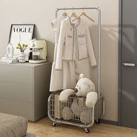 【魔片的故事】衣架落地式可移动家用阳台卧室衣帽架儿童储物架