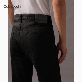 Calvin Klein Jeans24秋季新款男士休闲通勤ck简约直筒黑色纯棉牛仔裤J326673 1BY-牛仔黑