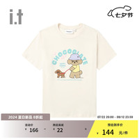 :CHOCOOLATEit 女装合身短袖T恤2024夏季青春少女半袖1869XUM IVE/白色 M