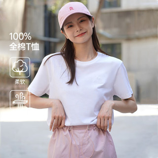 骆驼 CAMEL短袖T恤男女纯棉运动圆领宽松透气休闲百搭户外休闲上衣