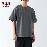 无印良品（MUJI）男式 凉感 圆领短袖T恤 舒适凉爽 男夏装t恤 ACC25A3S 深灰色 XL (180/104A)