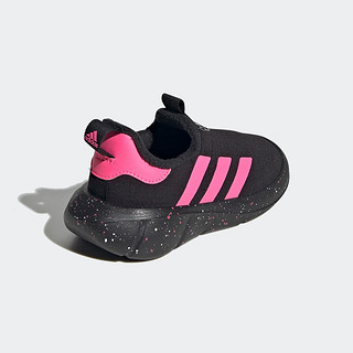 adidas MONOFIT TR I休闲一脚蹬运动鞋女婴童阿迪达斯轻运动 黑色/粉色 23.5码