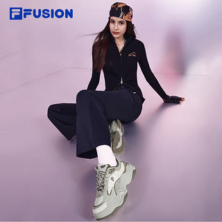 FILA FUSION斐乐女鞋老爹鞋厚底鞋2024春季新款硬糖鞋2代运动鞋