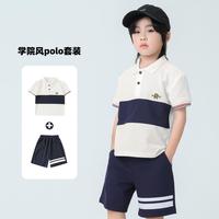 24年夏季POLO套装男童女童运动篮球套装透气舒适吸汗中大童