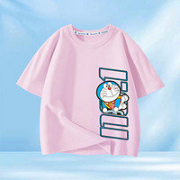 Doraemon 哆啦A梦 速干运动短袖T恤男女童夏季薄款衣服儿童装上衣