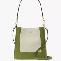 Lena Canvas Colorblock Bucket Bag
