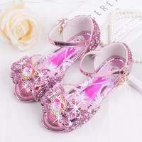 柚一杉 童鞋女童凉鞋女孩公主鞋夏季新秋款儿童水晶鞋冰雪奇缘艾莎爱莎公主鞋秋鞋平底童鞋节目表演鞋