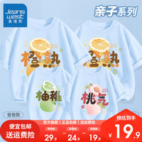 真维斯一家三四口夏季亲子装2024年熊猫水果一家人 【亲子套装】蓝水果一家人 女L