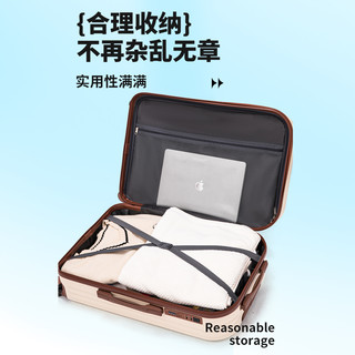 杰西度 ZECEDO  行李箱女2024旅行箱可爱密码箱卡通拉杆箱结实耐用28夏季 米棕色 20寸