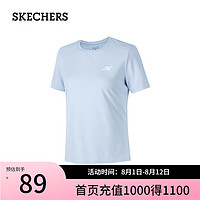 斯凯奇（Skechers）女吸湿速干透气圆领短袖上衣运动T恤P224W115