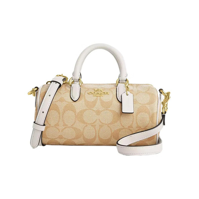 移动端、京东百亿补贴：COACH 蔻驰 女包LACEY系列经典老笔筒包时尚气质斜挎包 CO990 卡其白 IMDQC