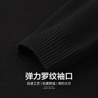 杉杉（FIRS）厚款纯羊毛圆领毛衣男秋季新款商务纯色休闲针织保暖毛衫692