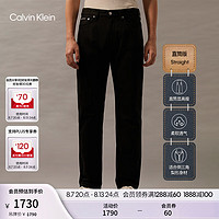 Calvin Klein Jeans24秋季男士休闲通勤ck简约直筒黑色纯棉牛仔裤J326673 1BY-牛仔黑 34