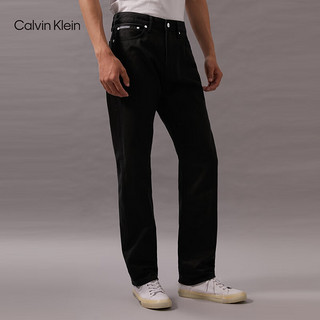 Calvin Klein Jeans24秋季男士休闲通勤ck简约直筒黑色纯棉牛仔裤J326673 1BY-牛仔黑 36