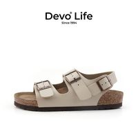 的的的沃 Devo Life 的的沃 Devo Life Life 露趾防滑度假休闲 简约凉鞋外穿沙滩鞋软底(清仓)