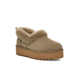UGG 女士时尚舒适茸茸毛鞋领厚底休闲便鞋雪地靴 1166733 羚羊棕色 41