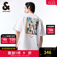 杰克·琼斯（JACK&JONES）NBA联名秋季潮酷百搭舒适运动OVERSIZED短袖T恤男224301069 A06本白色 常规 A06本白色 175/96A/M