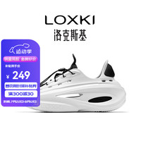 LOXKI(洛克斯基)Alpha洞洞鞋夏季户外运动凉鞋厚底洞洞鞋男女同款 黑白 42