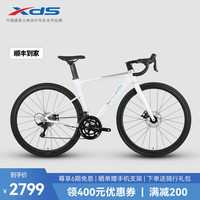 喜德盛(xds)奥运会国家队赞助品牌公路自行车RC618全隐藏内走线破风车架 16速 银/白(桶轴版) 700*450(身高155-165cm)