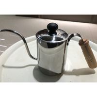 【木质手把】不锈钢手冲咖啡壶复古日式木柄手冲壶户外露营野餐