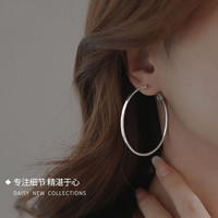 玫瑰的故事刘亦菲同款耳环女2024年欧美大圆圈耳圈气质耳饰品