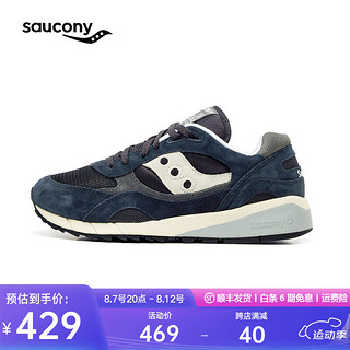 saucony 索康尼 休闲鞋经典复古时尚男女同款百搭运动鞋SHADOW6000LAYER 深兰灰（S70441-47）