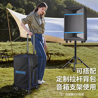 飞利浦（PHILIPS） 拉杆音响 便携式大功率音箱超长续航户外乐器广场舞家用舞台演出户外K歌音响 SD509