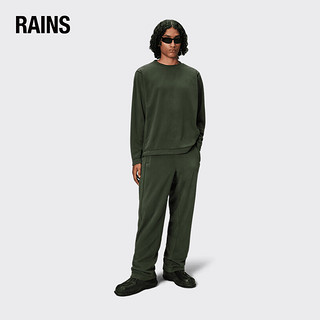 Rains摇粒绒圆领打底衫男女 Addis Fleece Crewneck 绿色 XS