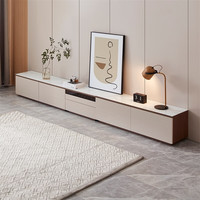 QuanU 全友 DW1207 茶几+双抽电视柜 1.2m*2+功能电视柜 0.6m