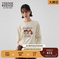 Teenie Weenie小熊&PARCAIN联名2024年新款趣味刺绣针织衫圆领毛衣