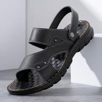 【头层牛皮】男士凉鞋夏季透气凉爽男士凉鞋真皮沙滩凉鞋男