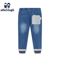 allo&lugh阿路和如allo&lugh男童小童牛仔裤蓝色 牛仔色 110cm