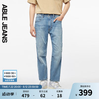 ABLE JEANS【直筒滑板裤】24夏季男士水洗牛仔裤 砂土蓝 36/36