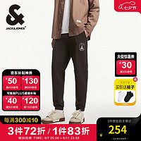 杰克·琼斯（JACK&JONES）秋季时尚舒适纯棉休闲运动裤铁塔刺绣百搭束脚裤潮流卫裤男 E09 巧克力棕 175/80A/MR