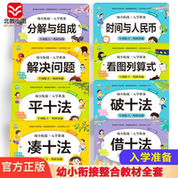 幼小衔接一日一练全套整合教材（8册）凑十法+借十法+破十法+平十法+分解与组成+看图列算式+时间与人民币+解决问题 学前教育 幼儿园大班教材 入学准备练习册 幼小衔接套装二（8册）